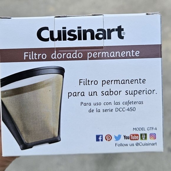 Cuisinart Gold and Black Coffee Filter Accessory - Picture 3 of 6